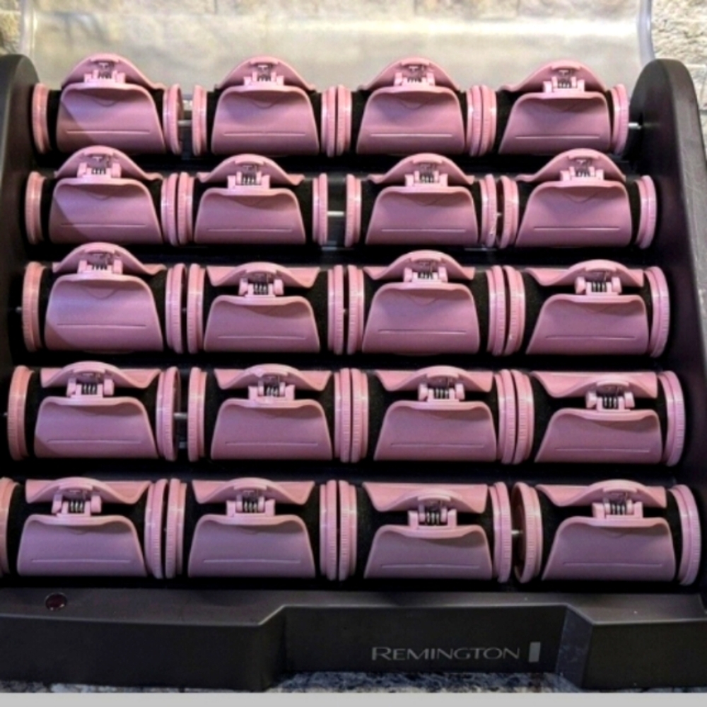 Remington T/Studio Collection 20 Hot Rollers H-2050 Flocked Clip Hair Curlers